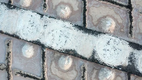 Top shot on salt field Stock Footage 104422364