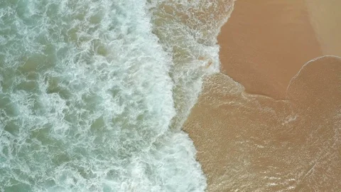 Top shot on sand beach Stock Footage 104423570