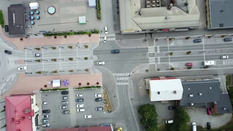 Top shot of a small town Stock Footage 202289447