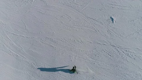 Top shot of a snowboarder Stock Footage 222362777