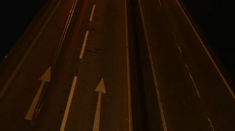 Top shot of traffic speeding through Queensway tunnels in Birmingham. Stock Footage 64709430