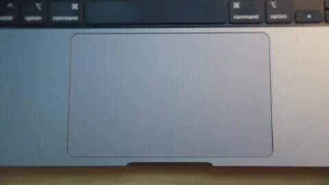 Top shot view of a finger scrolling, pressing clicking and moving on a mouse Stock Footage 345116424