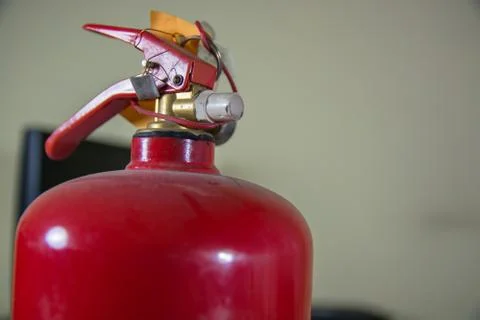 Top Side of Fire Extinguisher. Stock Photos