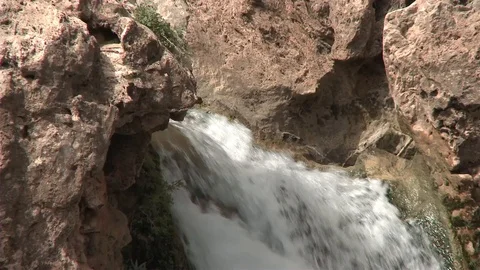 Top of small waterfall Stock Footage 93783062