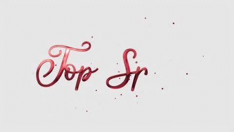 Top Speed Handwriting Animation Red 4K Transparent Background Stock Footage 338207292
