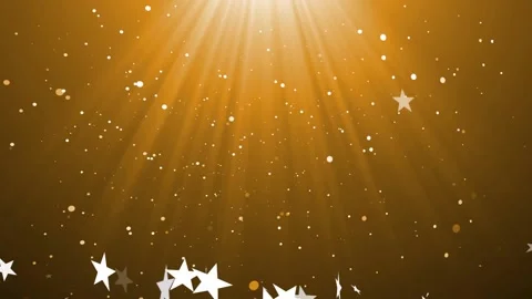 Top spotlight lighting, white star confetti drifting and rotating, sparkles Stock Footage 335739885