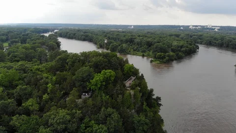 Top of Starved Rock State Park Stock Footage