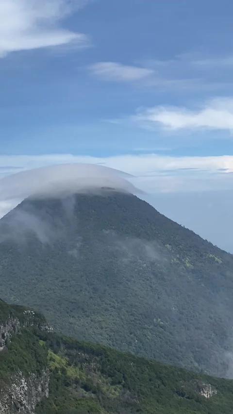 Top Summit Gede Mountain Stock Footage 211321760
