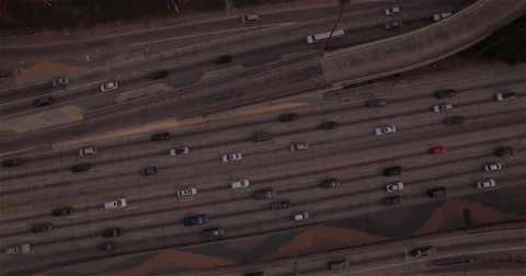 Top Sunset Downtown Traffic Stock Footage 59843724
