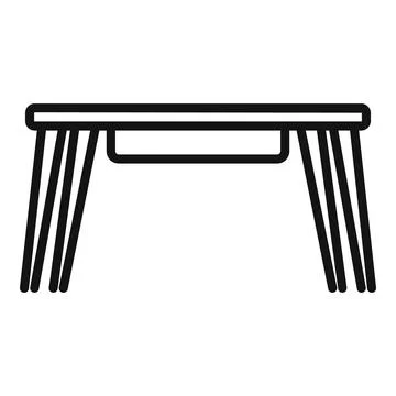 Top table icon outline vector. Object kitchen Stockillustratie
