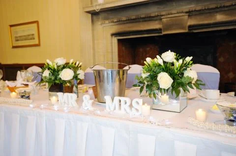 Top table at wedding Stock Photos