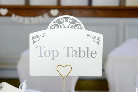 Top table at wedding Stock Photos