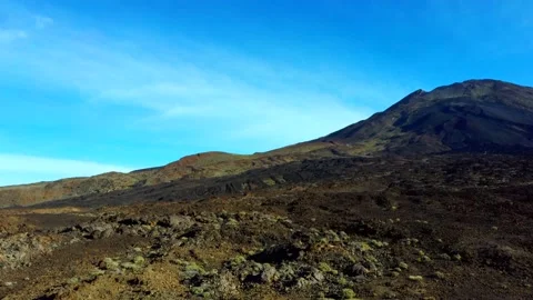 The top of Teide and the volcanic soil Stock Footage 138818006