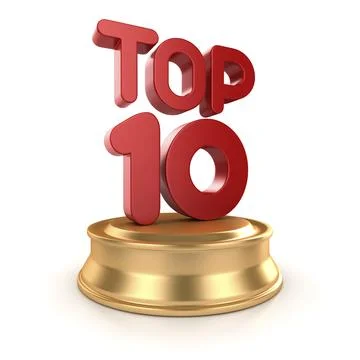 Top ten, This is a computer generated and 3d rendered picture Stock Illustration