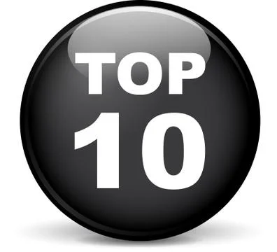 Top ten icon Illustrazione stock