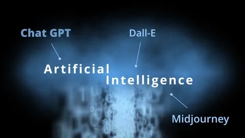 Top ten list of artificial intelligences like chat gpt sounddraw dall-e alpha Stock Footage 252295803