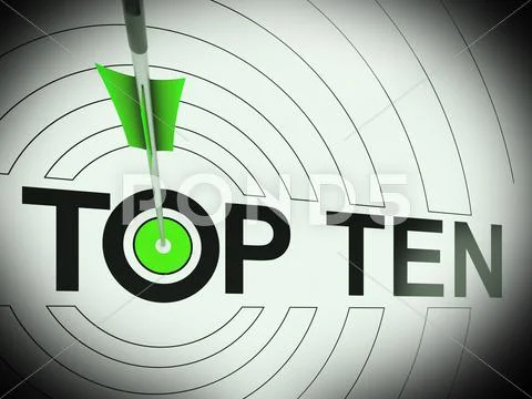 Top ten prize shows winners of contest Stock Illustration