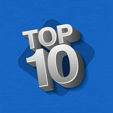 Top Ten silver words 스톡 일러스트