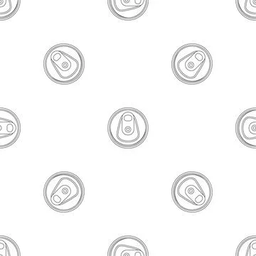 Top tin can pattern seamless Stock Illustration