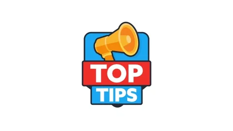 Top Tips Animated Logo with White and Green Screen Background Stock Footage 309521923