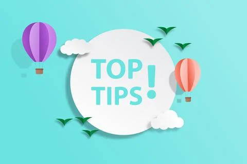 Top tips banner vector with copy space for business, marketing, flyers, banne Stock Illustration