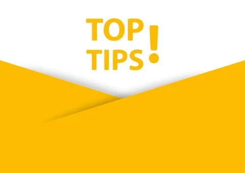 Top tips banner vector with copy space for business, marketing, flyers, banne Stockillustratie