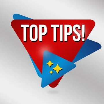 Top tips sign or label Stock Illustration
