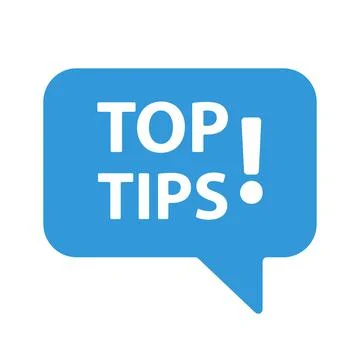 Top tips speech banner bubble icon vector for graphic design, logo, website, Stock Illustration