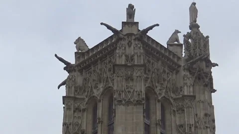 Top of a tower in Paris Stock Footage 107867989