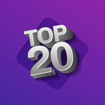 Top Twenty silver words 库存插图