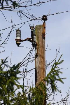 Top of a Utility Pole Stock Photos