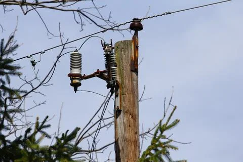 Top of a Utility Pole Stock Photos
