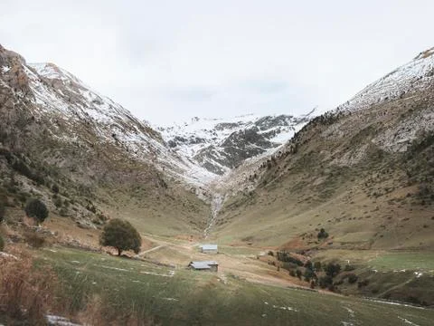 At the top of the valley Stock-Fotos