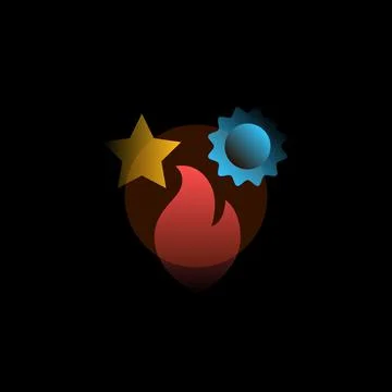 Top. Vector icon in gradient style. Editable illustration Stock Illustration