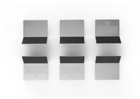 Top view of 3d network computer as concept Stock Illustration