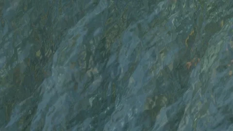 Top View 3D Ocean Surface Waves Flowing Gently on Green Screen Background Stock Footage 337954939