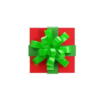 Top view 3D render gift box Stock Illustration