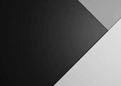 Top view 3D render of minimal colorful black and white, light and dark gray p Ilustração Stock