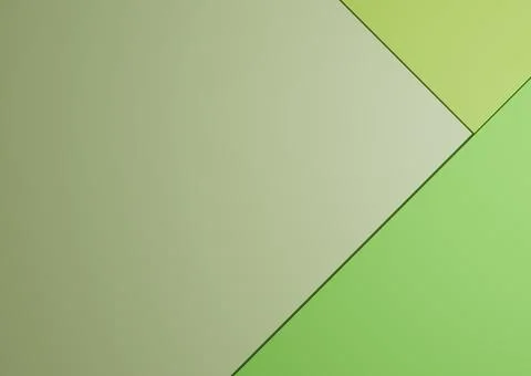 Top view 3D render of minimal colorful light, pastel, lime green and bright g Illustrazione stock