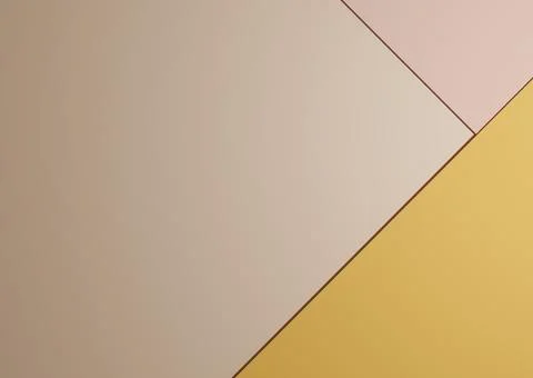 Top view 3D render of minimal colorful beige, light, pastel orange with brigh Illustrazione stock