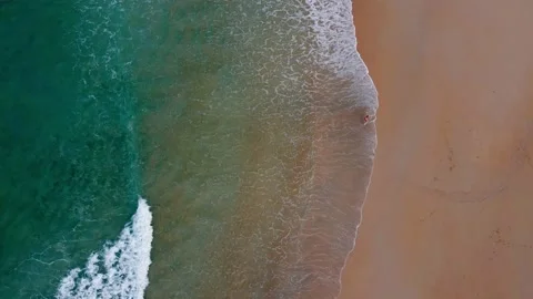 Top view 4K Phuket Thailand Aerial view top view drone Beautiful topical beach w Stock-Footage 146950337