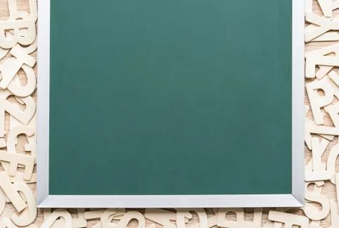 Top view ABC on the blackbroad Stock Photos