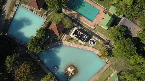 Top view above hot spring at Mae Hong Son, Thailand Stock Footage 101283907