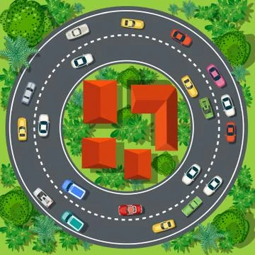 Top view from above 스톡 일러스트