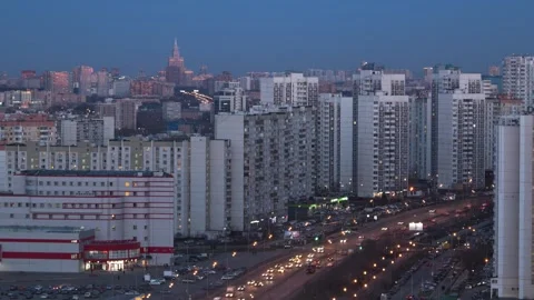 Top view from above of traffic on the elevated avenue road aerial timelapse 스톡 동영상 255976000