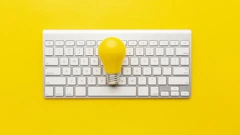 Top view abstract innovation composition Stock Photos