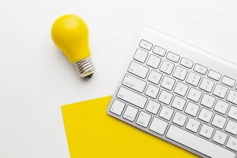 Top view abstract innovation composition Stock Photos