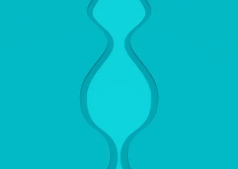 Top view of abstract turquoise waves. Stock Illustration