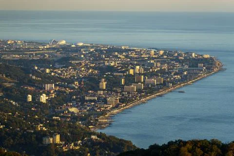 Top view of Adler district Sochi, Russia Stock Photos