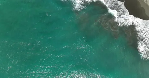 Top view aerial image from drone of an stunning beautiful sea landscape beach Video stock 227922866